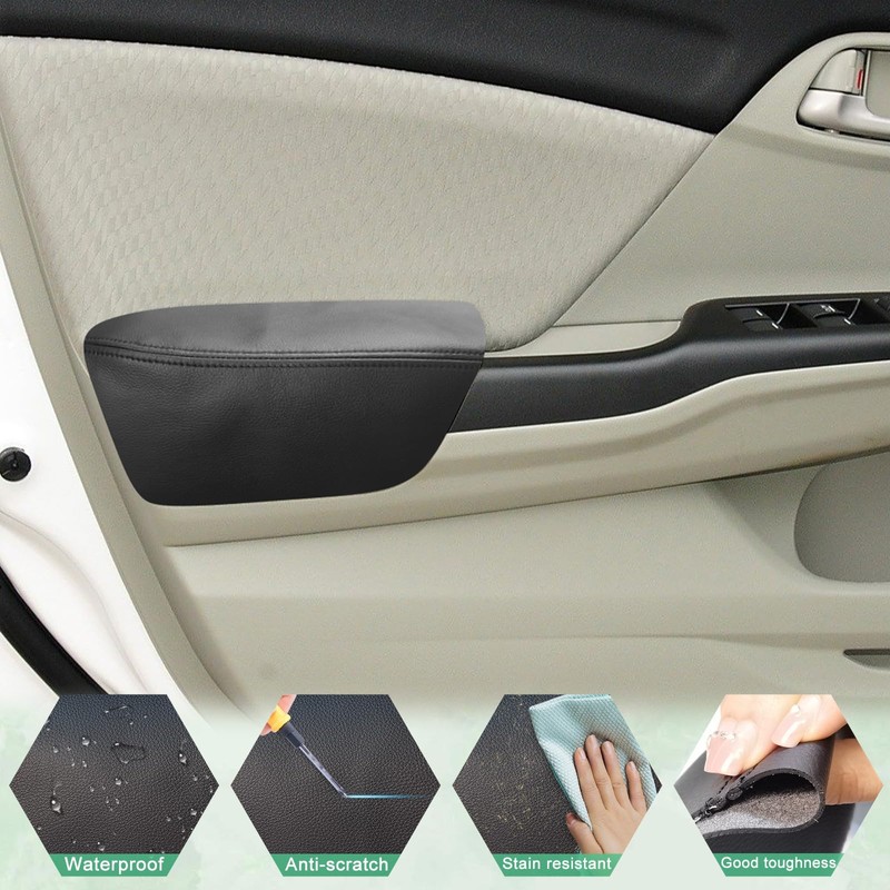 VKGUG 4PCS Door Panel Armrest Cover Replacement Compatible with Honda