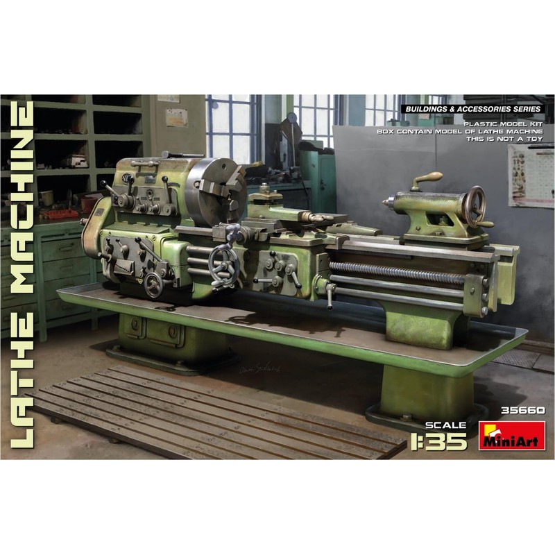Mini Art 35660 1:35 Lathe, Faithful Replica, Model Building, Plastic