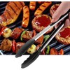 HOTEC Premium Stainless Steel Locking Kitchen Tongs with Silicon Tips,
