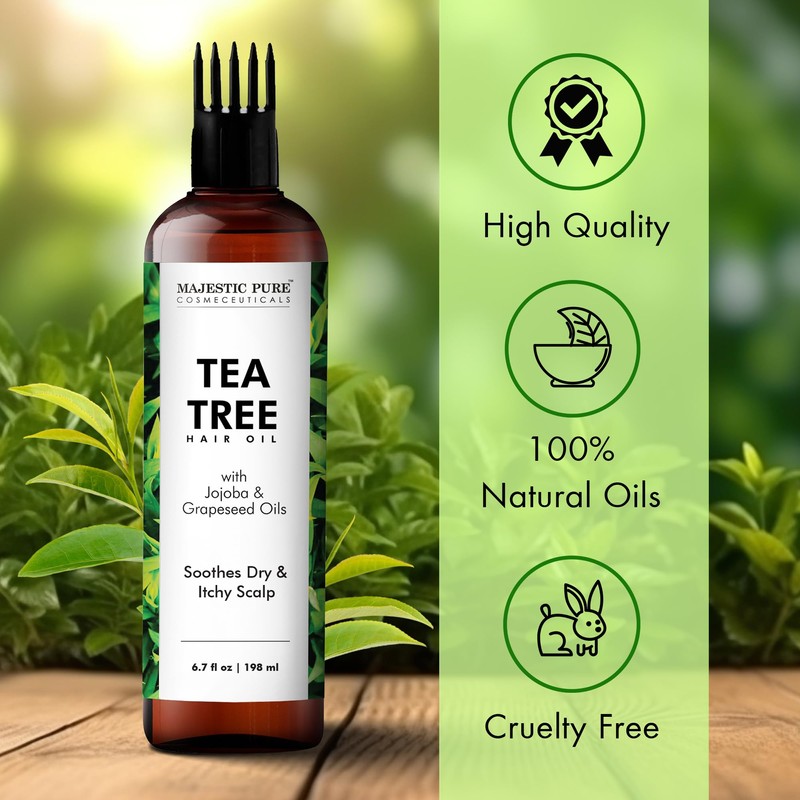 MAJESTIC PURE Tea Tree Oil for Hair | With Argan,