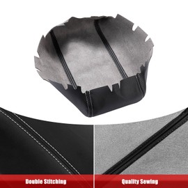 KBH Center Console Armrest Cover Upholstery for Jeep Grand Cherokee & Dodge Durango 2011-2020, Arm Rest Lid Replacement Covering, Vinyl Leather, Black-Gray Stitch