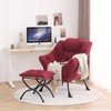 Tiita Lazy Chair with Ottoman, Modern Large Accent Lounge Armchair,