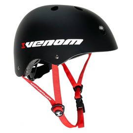Venom Kids Skateboard Helmet For Kids Teenagers & Adults, Kids Helmet Skate Helmet EN-1078 Compliant for Micro Scooter, Skateboarding, Skate, Bikes, BMX - Boys & Girls - Black Small, Medium, Large