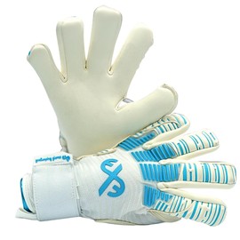 ExE-GK Football goalkeeper glove Inception professional goalkeeper glove for Adult, Youth and Kids, Boys, Girls, 4mm Contact Latex, Negative cut, Double Wrist Strap, Internal Grip Dots (11)