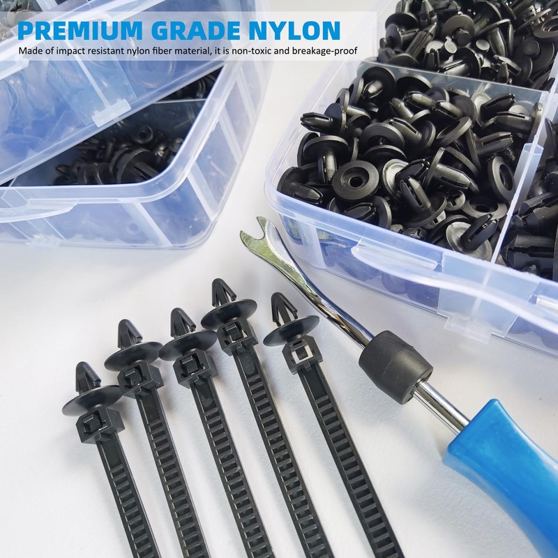 625-Piece Car Push Retainer Clips Body Clips Plastic Fasteners Kit
