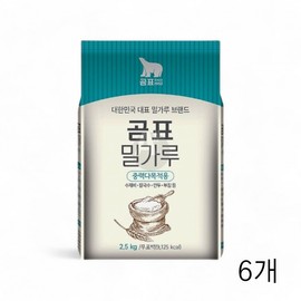 Gompyo All-Purpose Wheat Flour 2.5kg x 6 Packs - For Kalguksu, Sujebi, Dumplings, Large Volume Noodle Flour 2ea