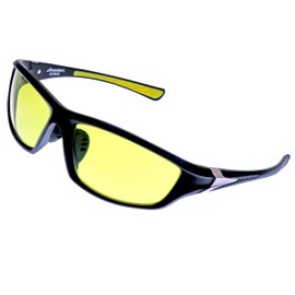 Zealot ZE-UM05 ZE-UM05 Nighttime Driving Functional Sunglasses, Yellow, Made in Japan, Bright, Reduces Glare, Low Reflection, Multi-layer Film, Anti-Reflective Coating Lens, For Both Day and Night,