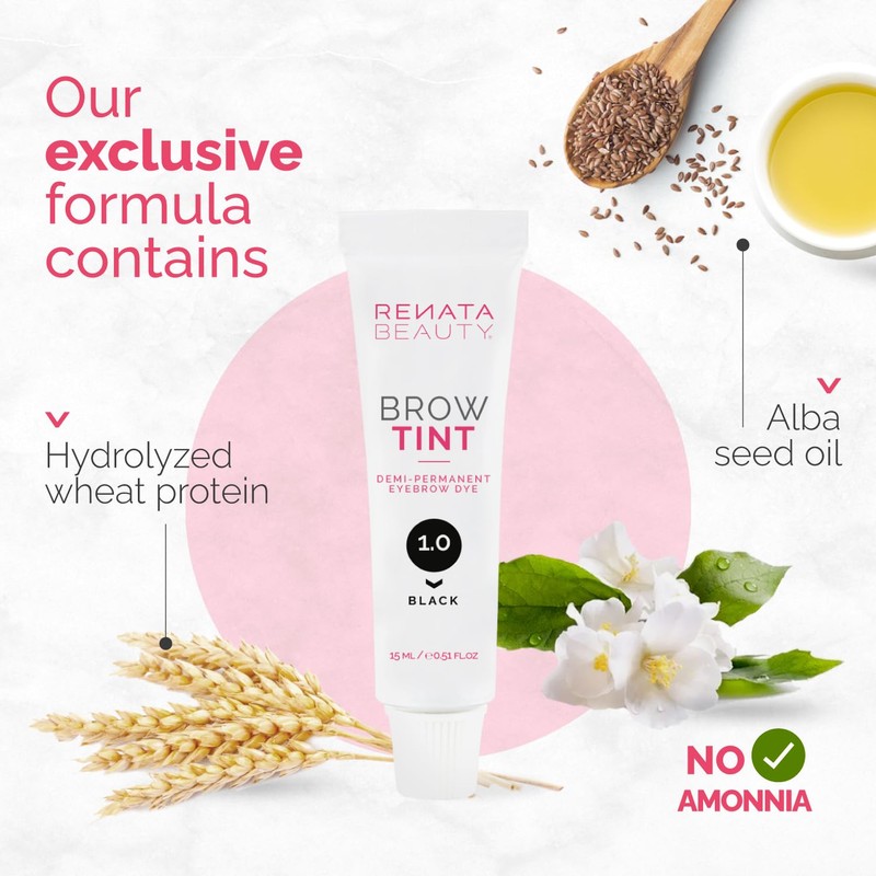 Renata Beauty Eyebrow Colour - Premium Eyebrow Dye - 15