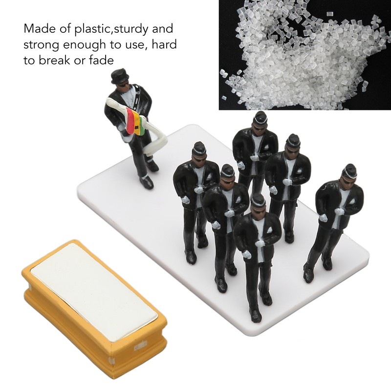 Coffin Dance Model Funeral Action Figures Coffin People Figurines Set