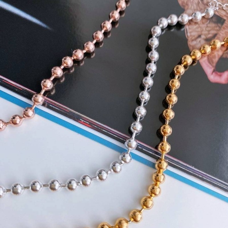 925 silver 18k silver bracelet chubby heart ball bracelet silver