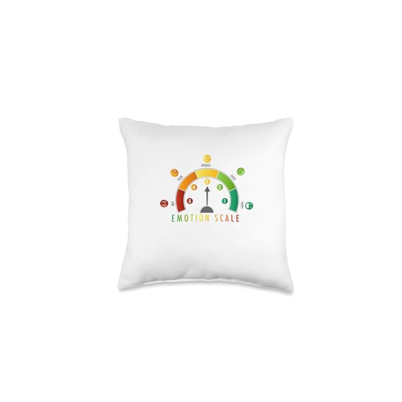 Colorful Emotion Scale Wheel Product Throw Pillow