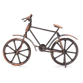 Cygoshop Metal sculpture Retro Classic Handmade Iron Motorcycle Bicycle unique metal art decoration Ornaments for Bicycle Motocycle Lovers (19 * 6.5 * 12(bicycle))