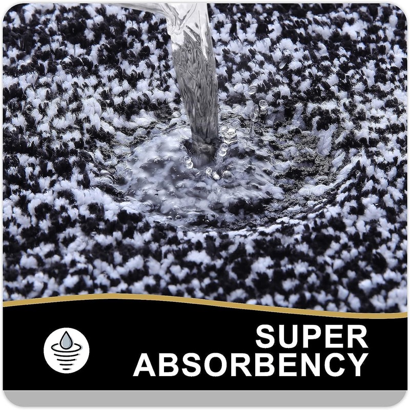 smiry Microfiber Non-Slip Bath Mats for Bathroom, Extra Soft Absorbent