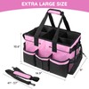 ZKOO Large Cleaning Caddy Bag with Handle, Built-in Sturdy Support