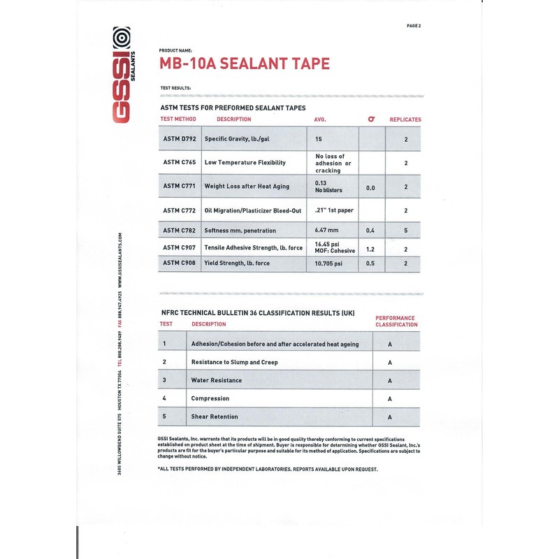 GSSI Sealants Butyl Tape 1/8" x 1" x 50' Gray