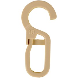 Bestlivings Ganci pieghevoli in confezione da 20, ganci pieghevoli per anelli da tenda con diametro fino a 9 mm (spessore) di colore beige