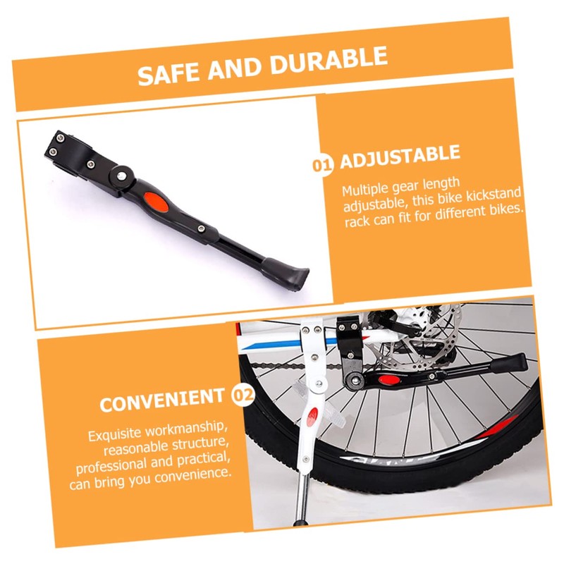 Tofficu 1 Set Aluminum Alloy Bike Kickstand Durable Cycling Stand