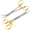 Precise Canada: 2 Bone Reduction Forceps 5.5" Gold Plated Instrument