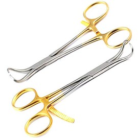 Precise Canada: 2 Bone Reduction Forceps 5.5" Gold Plated Instrument