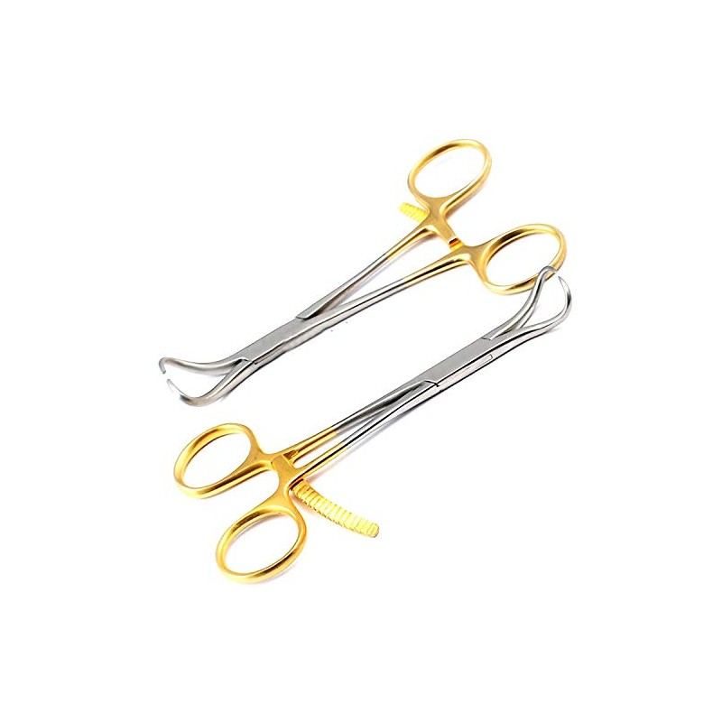 Precise Canada: 2 Bone Reduction Forceps 5.5" Gold Plated Instrument