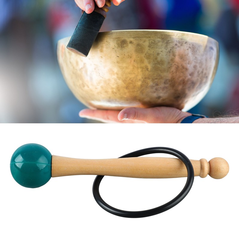 Singing Bowl Mallet Wood Handle Rubber Head Clear Beautiful Sound