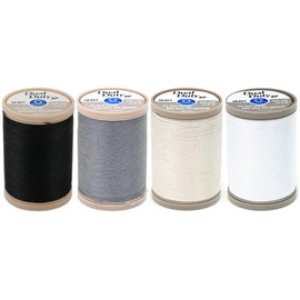 4-PACK - Coats & Clark - Dual Duty XP Heavy Weight Thread - 4 Color Value Pack - (Black+White+Slate+Natural) 125yds Each