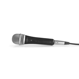 TronicXL Dynamic Microphone Professional Metal Vocal & Stage + 5 m Cable XRL to 6.35 mm Jack + Pop Protection Mic Set Premium Micro Vocal Micro Dynamic Black Silver Vocal Microphone Jack Plug