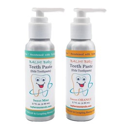 BALM! Baby - Teeth Paste Natural Kids Toothpaste w/ xylitol - Recycled Aluminum w/ Pump Plastic Free - Flavor: Fresh Mint
