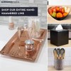Monarch Abode Decorative Tray – 12-Inch Hand Hammered Copper Plated