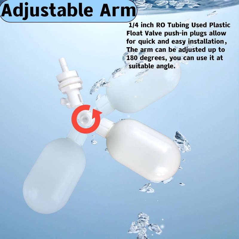 1/4 inch Tube Float Valve Kit for RO Water Reverse