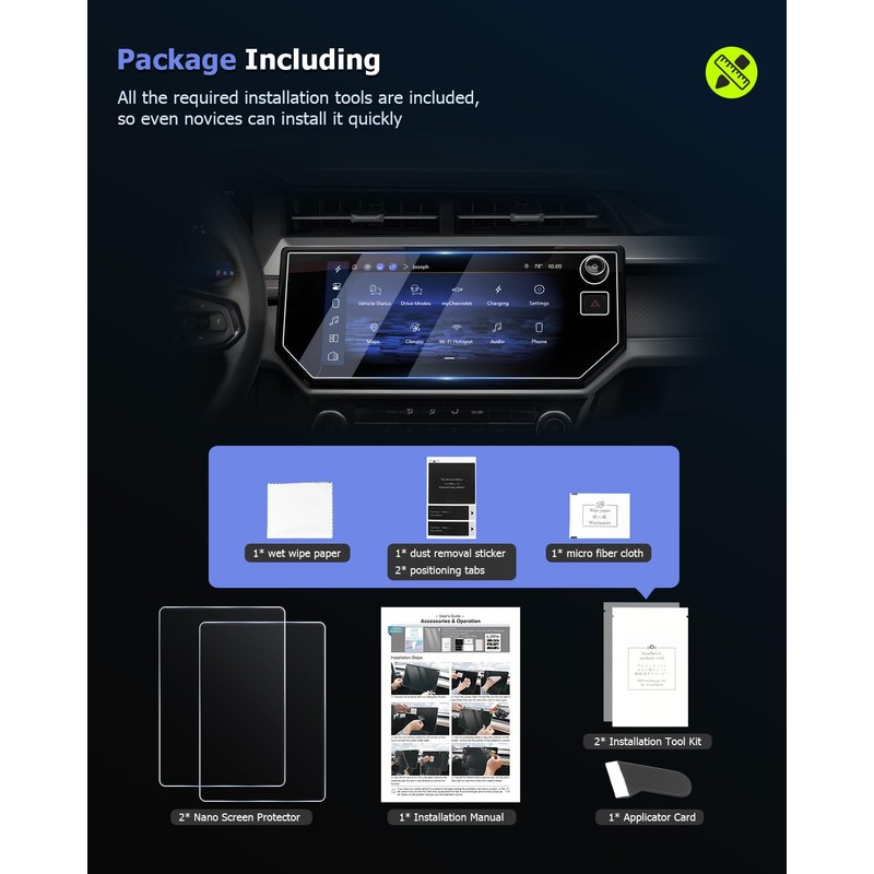 LUWU 2027 Bolt EV Screen Protector for Chevy Bolt 2027