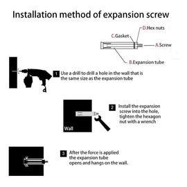 Aoktorkit 5Pcs Expansion Screw Bolts M8*70 Expansion Anchor Bolts Hex Nut Expansion Sleeve for Concrete Masonry Brick Wall Fixings