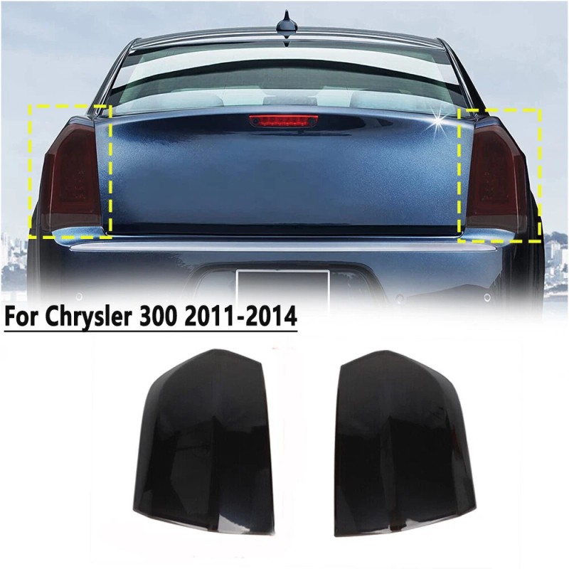 SHINEKA FOR CHRYSLER 300 2011-14 SMOKED TAILLIGHT LAMP PANEL GUARD