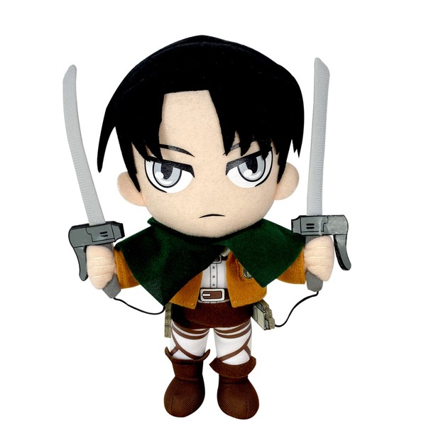 Great Eastern Attack on Titan 9" Levi Ackerman Plush,Brown/a,6"L x