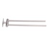 Stainless Steel Toilet Paper Bracket Single Seat 2 Poles Rotatable