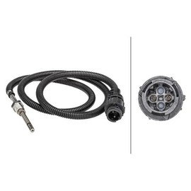 HELLA 6PT 358 181-331 Sensor, Exhaust Gas Temperature – 2-Pin – Screwed – Cable: 985 mm