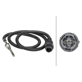 HELLA 6PT 358 181-331 Sensor, Exhaust Gas Temperature – 2-Pin – Screwed – Cable: 985 mm