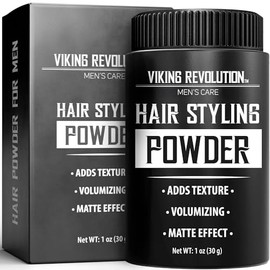Viking Revolution- Polvo para peinar el cabello para hombres - Polvo para el cabello para hombres Polvo texturizador para el cabello fcil de aplicar  