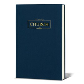 XKDOUS Church Notes Journal, Sermon Notes Christian Notebook, Linen Bible Study Journal, Prayer Journals, Blank Notebook to Writing Key Points and Notes, Christian Gifts for Women Men, Navy