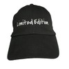 Limited Edition - Black Embroidered Ball Cap with White Stitching