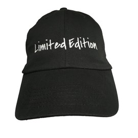 Limited Edition - Black Embroidered Ball Cap with White Stitching