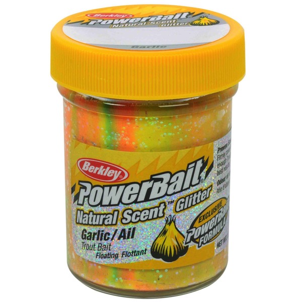 Berkley PowerBait® Natural Glitter Trout Bait, Rainbow, Jar