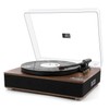 LP&No.1 Record Player with Stereo Speakers, 3-Speed Belt-Drive Turntable for
