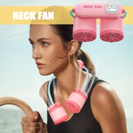 Neck Fan Air Conditioner | Handfree Personal Hangable Neck Sports Fan - 3-Speed Quiet Cooling Tool for Working Office Reading Traveling Outdoor Sport Women Men