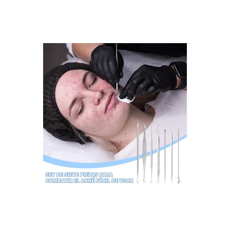 Nivofu 7Pcs Blackhead Remover Kit, Herramientas de Eliminación de Puntos