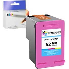 KCMYTONER 62XL Remanufactured Ink Cartridge Replacement for HP 62 XL Compatible with Envy 7640 5660 7645 5540 Officejet 200 250 Printer (1 Color)