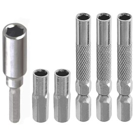1/4 to 4mm Bit Adapter, 4mm-6.35mm Converter Adapter Precision Bits Set, Magnetic Hex Screw Driver Bit Adapter, 6.35mm Outside To 4mm Inside Micro Bit Drill Extension Socket Shank for Repair