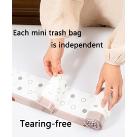 60pcs 4 Gallon Trash Bags Drawstring Tear-Free Thick Garbage Bags for Bathroom Office Home Bedroom Trash Can (Dot 60pcs)