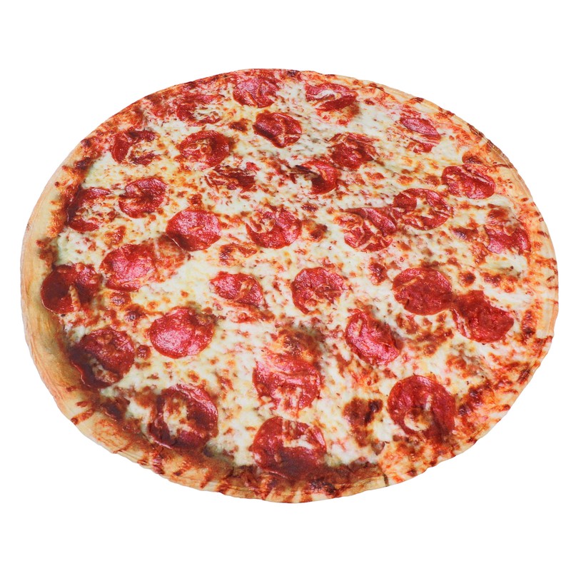 Kid Toddlers Pizza Pattern Rug Baby Washable Fluffy Playmat Round