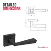 Decoranddecor Helix Square Door Handles – Aluminium Matt Black Internal